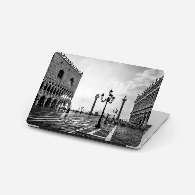 Laptop sticker Venice piazza in mist