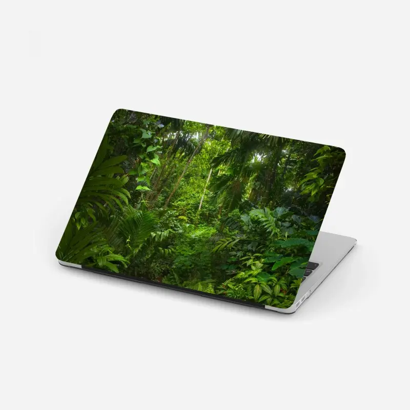 Laptop sticker lush tropical jungle canopy