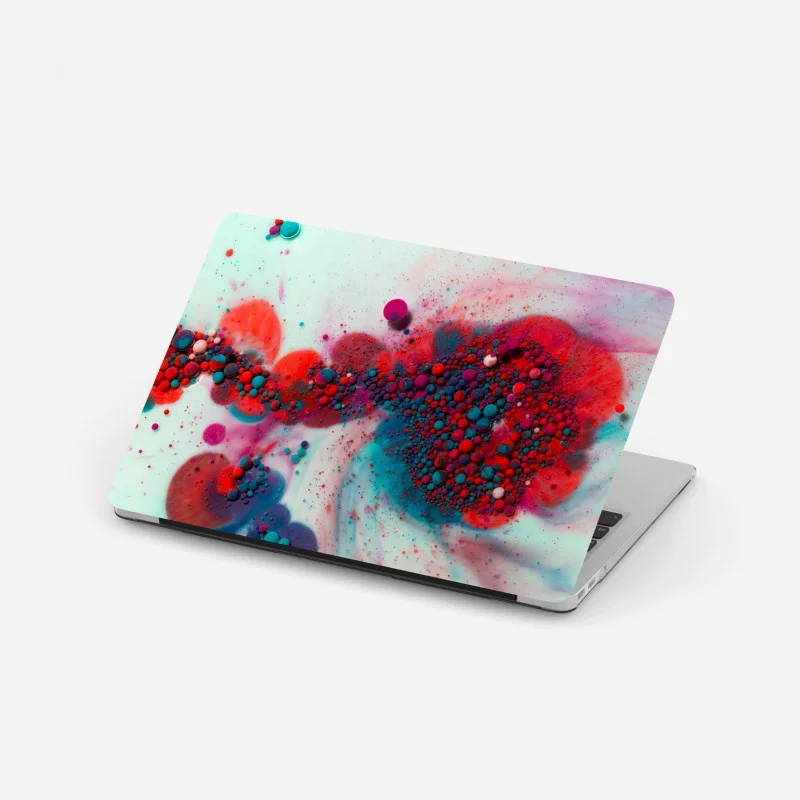 Laptop sticker vibrant marbled color burst