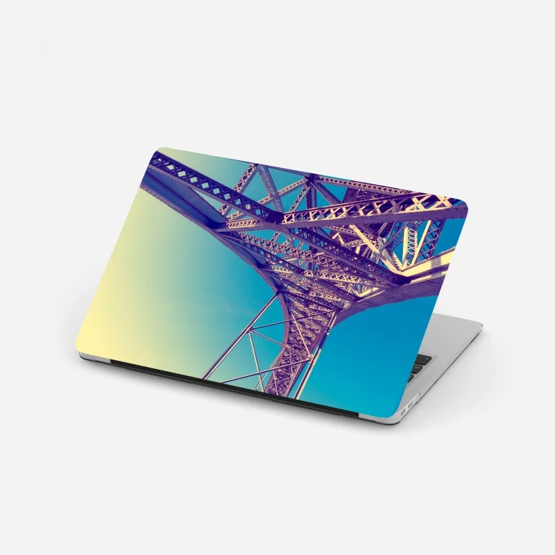 Laptop sticker abstract steel bridge perspective
