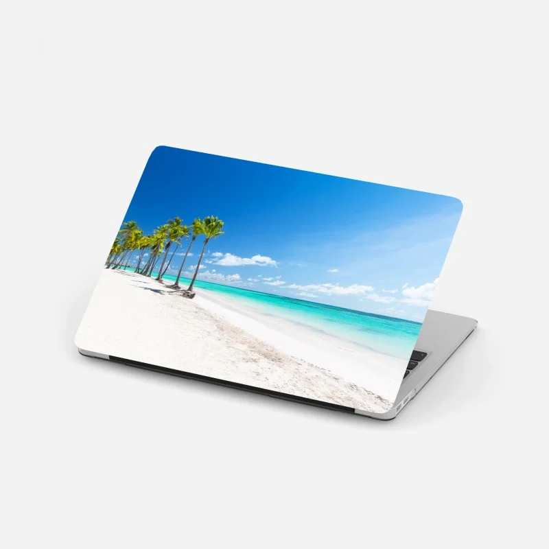 Laptop sticker palm trees on Punta Cana beach