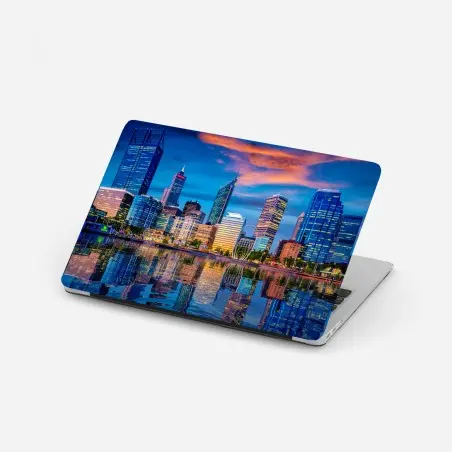 Laptop sticker Perth skyline at sunset • Wallissimo®