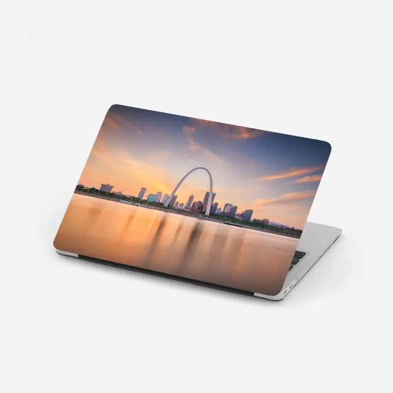 Laptop sticker elegant gray damask pattern • Wallissimo®