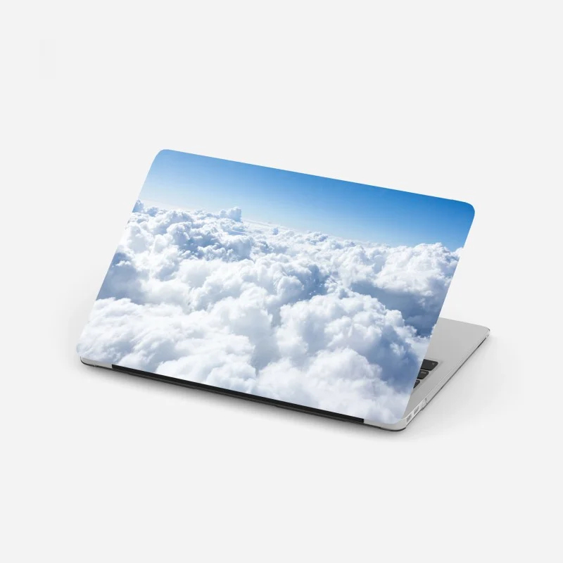 Laptop sticker serene aerial cloudscape