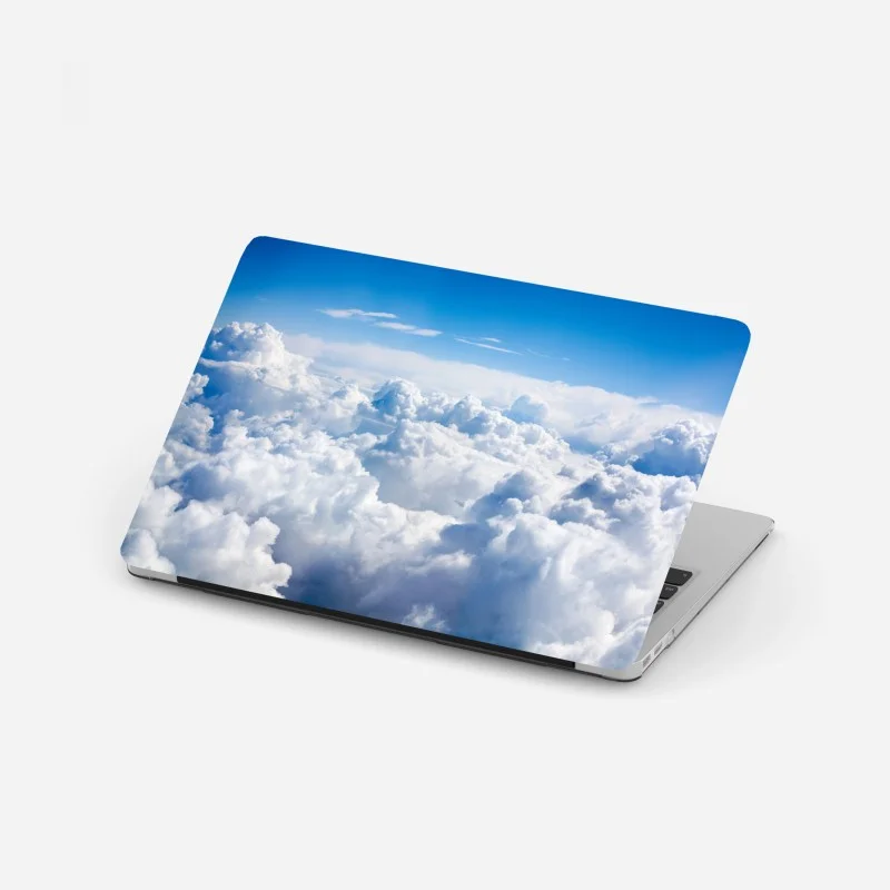 Laptop sticker serene blue cloudscape