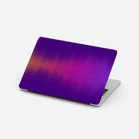 Laptop sticker vibrant gradient wave pattern • Wallissimo®