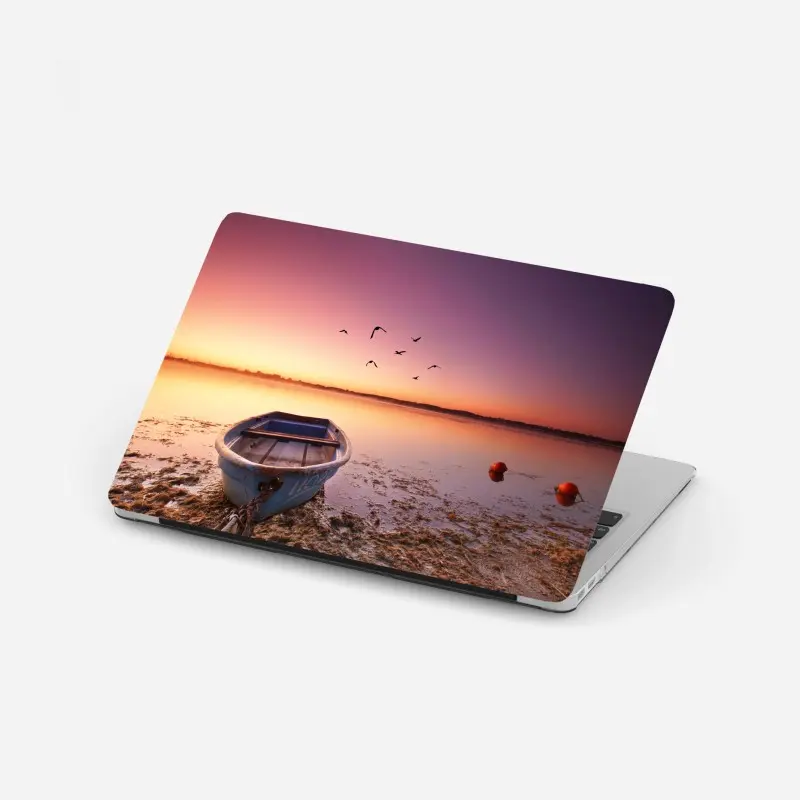 Laptop sticker sunset serenity over still waters ⁕ Wallissimo®