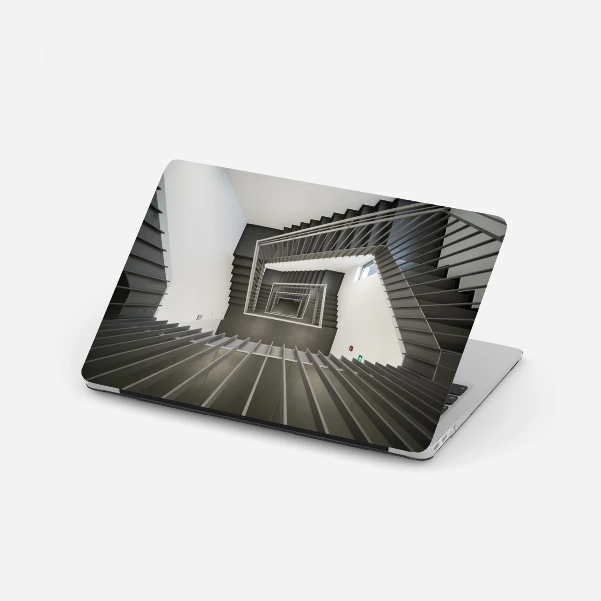 Laptop sticker geometric stairwell perspective ⁕ Wallissimo® Laptop sticker geometric stairwell perspective ⁕ Wallissimo®