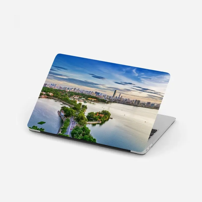 Laptop sticker impressionist poppy meadow • Wallissimo®