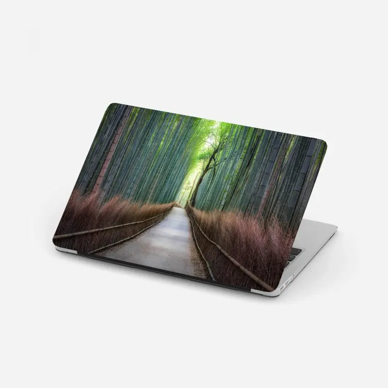 Laptop sticker watercolor tropical leaves pattern • Wallissimo®