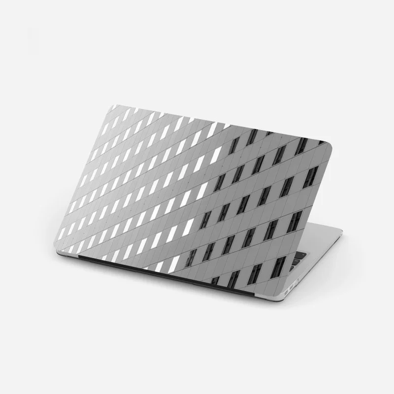 Laptop sticker minimalist architectural facade pattern