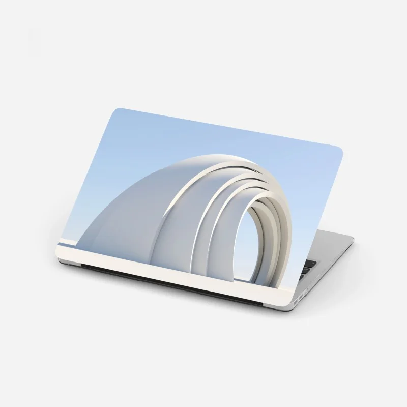 Laptop sticker minimal arch sculpture