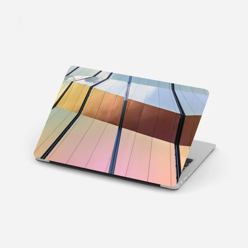 Laptop sticker iridescent modern facade panels
