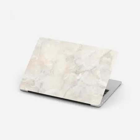 Laptop sticker soft beige marble texture • Wallissimo®