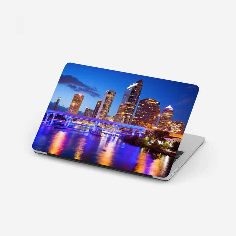Laptop sticker Tampa skyline at night
