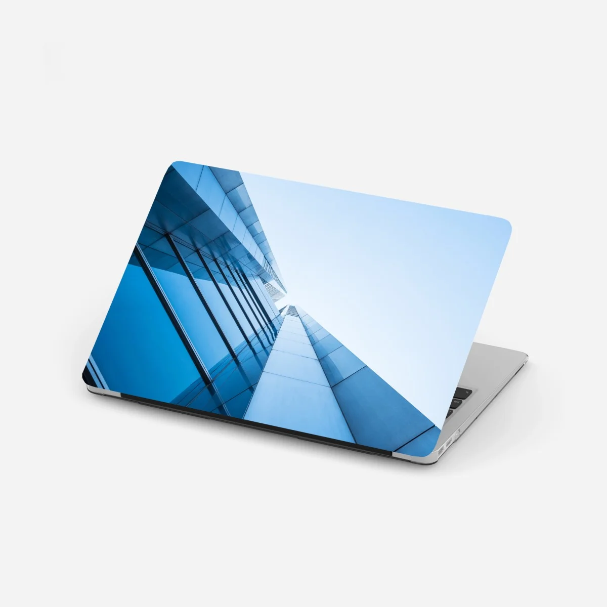 Laptop sticker modern blue glass facade • Wallissimo® Laptop sticker modern blue glass facade • Wallissimo®