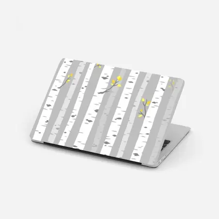 Laptop sticker scandinavian birch forest pattern • Wallissimo®