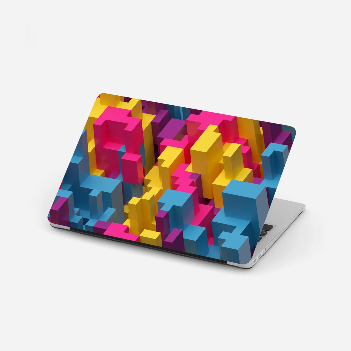 Laptop sticker vibrant 3d voxel pattern • Wallissimo® Laptop sticker vibrant 3d voxel pattern • Wallissimo®