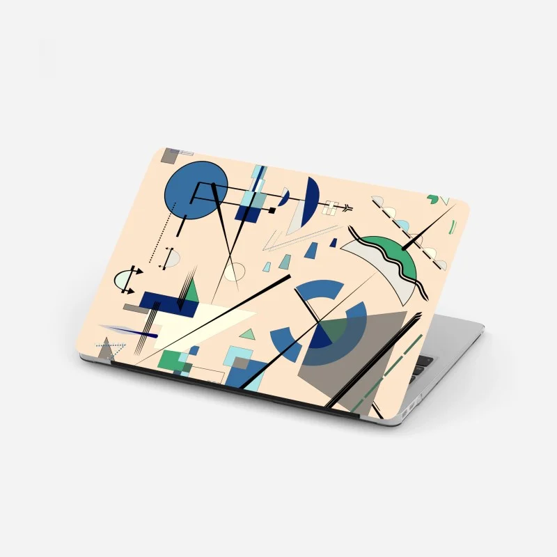 Laptop sticker geometric pastel composition