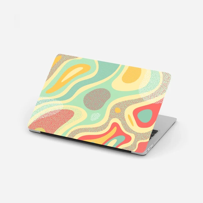 Laptop sticker pastel organic abstract pattern