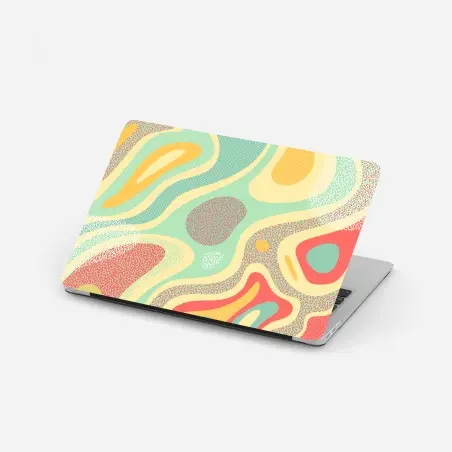 Laptop sticker pastel organic abstract pattern • Wallissimo®