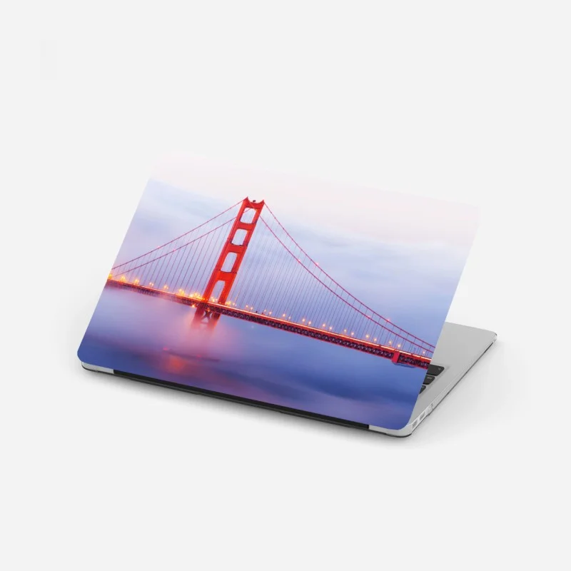 Laptop sticker Golden Gate bridge in mist
