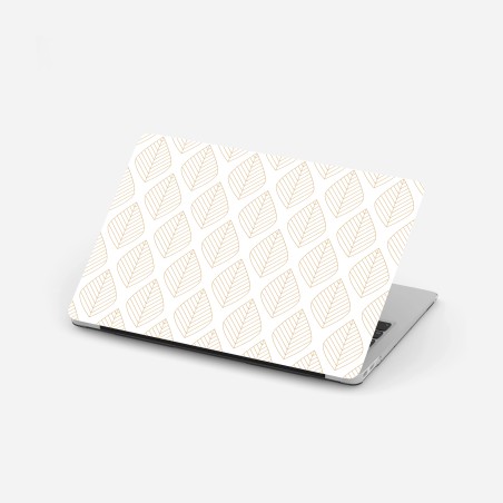 Laptop sticker elegant gold leaf geometric pattern • Wallissimo®