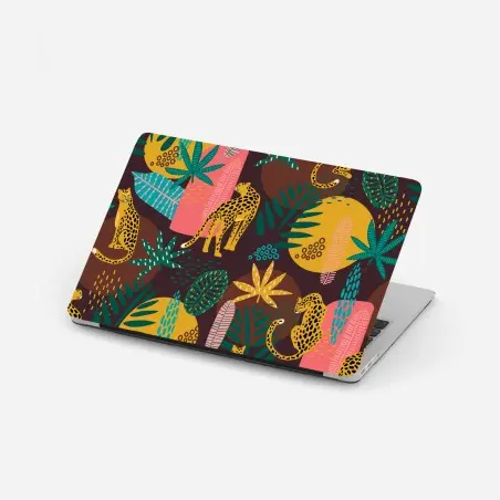 Laptop sticker tropical leopard jungle pattern • Wallissimo®