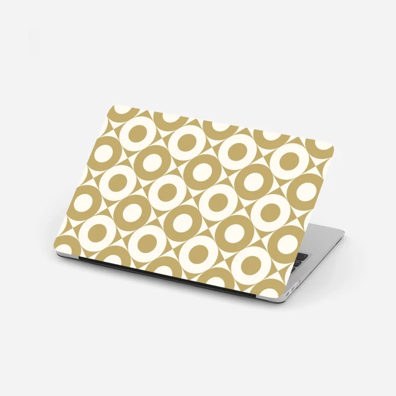 Laptop sticker gold geometric circle pattern