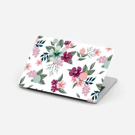 Laptop sticker pastel floral bloom pattern • Wallissimo®