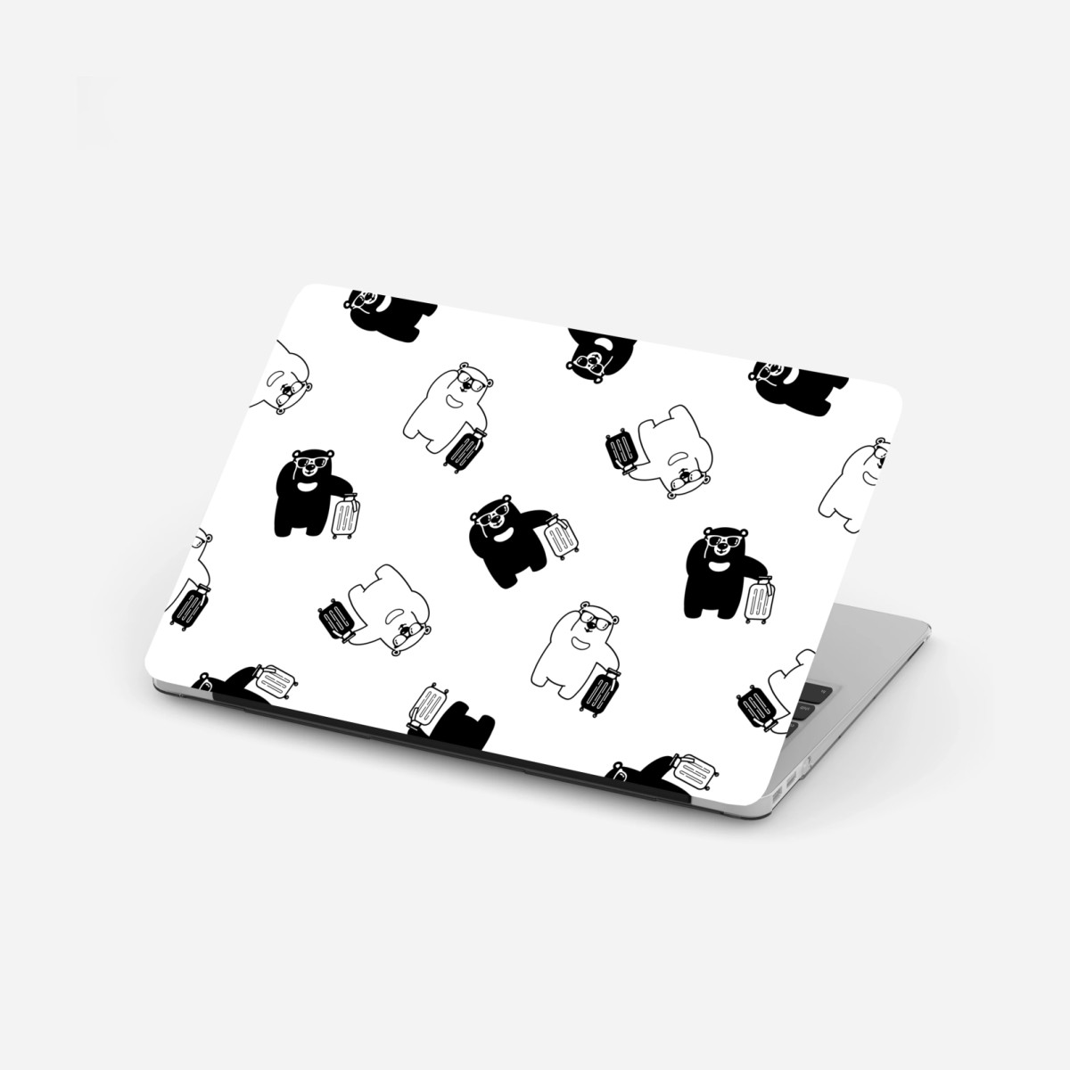 Laptop sticker traveling bears pattern • Wallissimo® Laptop sticker traveling bears pattern • Wallissimo®