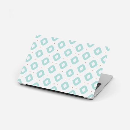 Laptop sticker turquoise geometric diamond pattern • Wallissimo®