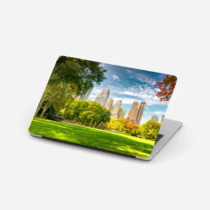 Laptop sticker Central Park autumn skyline