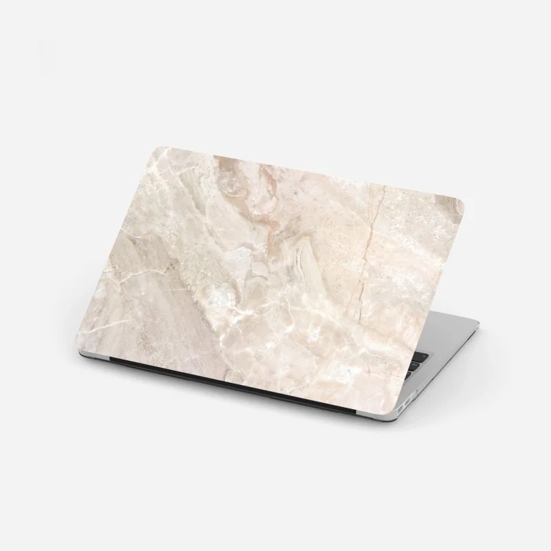 Laptop sticker beige marble texture artwork
