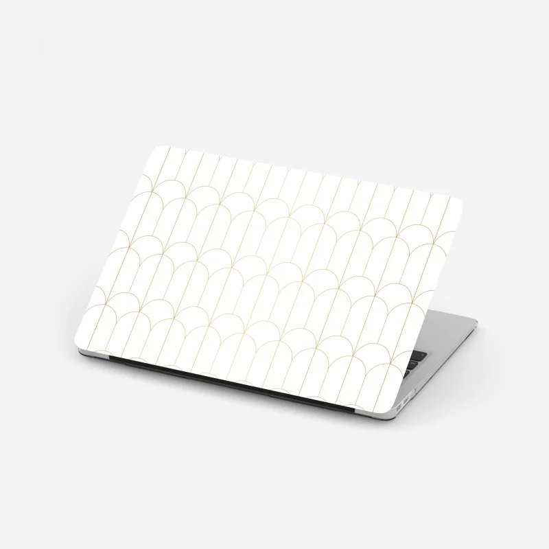 Laptop sticker gold art deco arch pattern