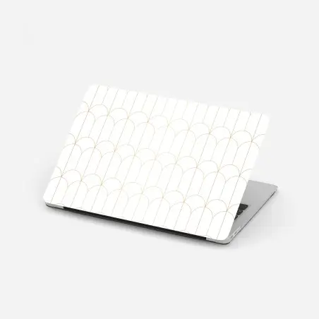 Laptop sticker gold art deco arch pattern • Wallissimo®