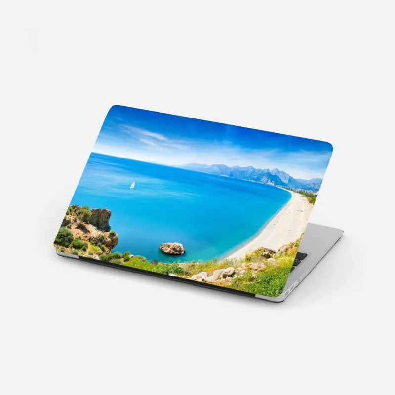 Laptop sticker tropical turquoise paradise beach • Wallissimo®