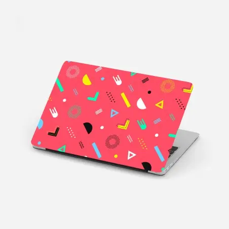 Laptop sticker vibrant memphis geometric pattern • Wallissimo®