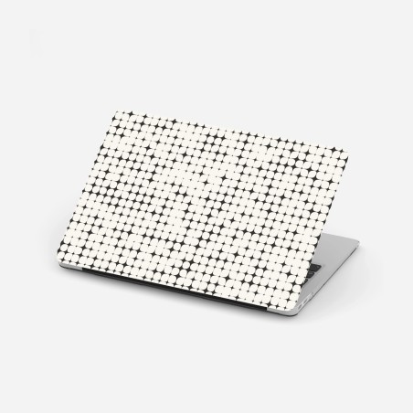 Laptop sticker monochrome geometric dot pattern • Wallissimo®