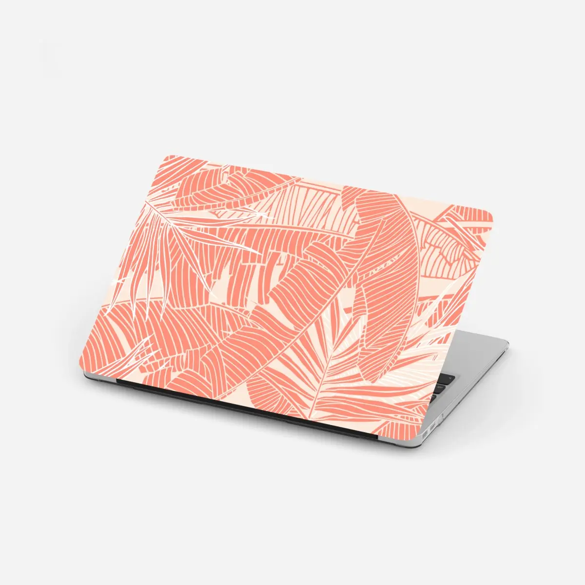 Laptop sticker coral tropical leaf pattern • Wallissimo® Laptop sticker coral tropical leaf pattern • Wallissimo®