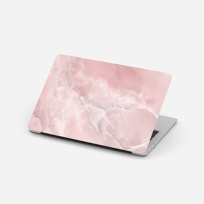 Laptop sticker soft pink marble texture