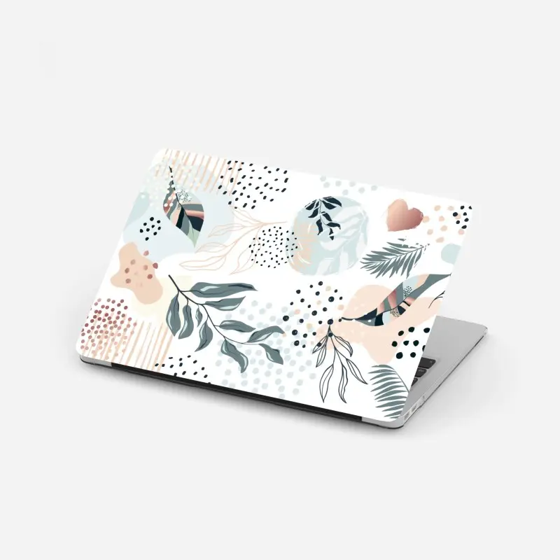 Laptop sticker pastel botanical abstract design