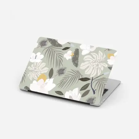 Laptop sticker soft pastel botanical pattern • Wallissimo®