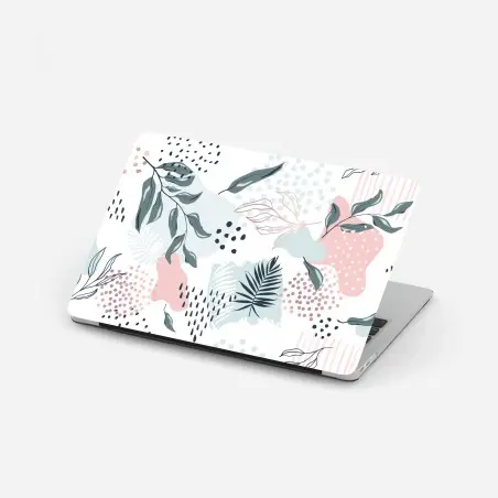 Laptop sticker pastel botanical abstract pattern • Wallissimo®