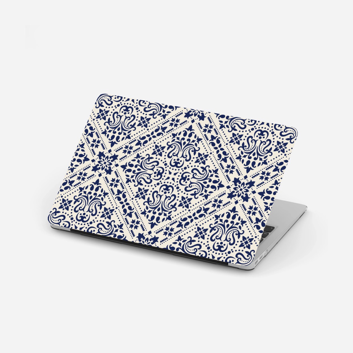 Laptop sticker navy damask tile pattern • Wallissimo® Laptop sticker navy damask tile pattern • Wallissimo®