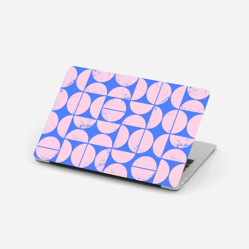 Laptop sticker pastel geometric circle pattern