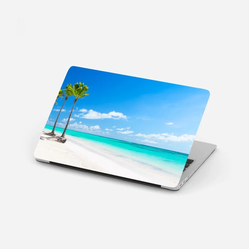 Laptop sticker tropical beach panorama in Punta Cana