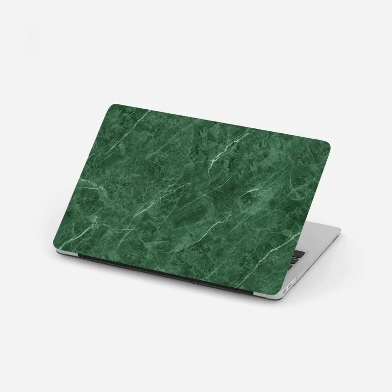 Laptop sticker green marble texture design