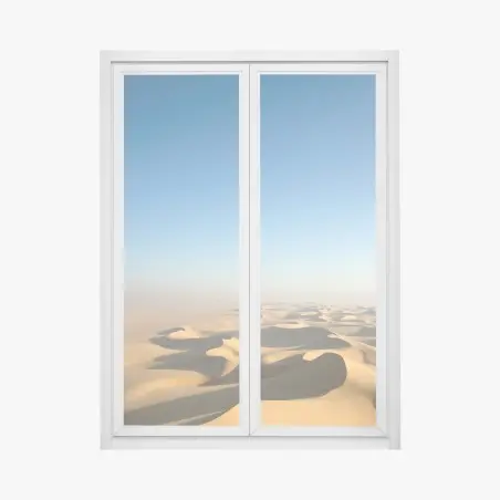 Window decal endless desert dunes under blue sky • Wallissimo®