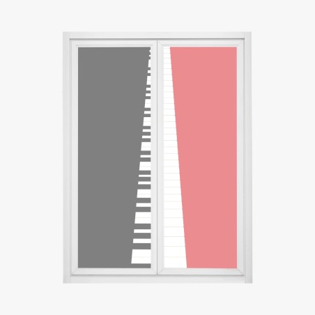 Window decal black and red piano keyboard composition • Wallissimo®